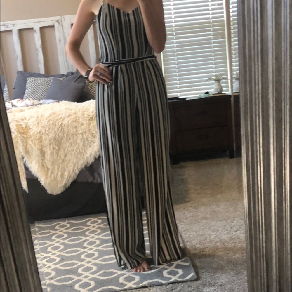 Black and white striped jumper
